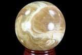 Polished, Brown Calcite Sphere - Madagascar #81899-1